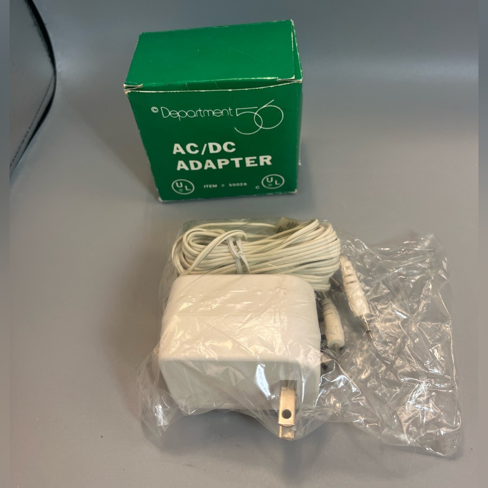 Department 56 AC/DC Adapter - White 55026 Christmas Holiday Lighting Plug